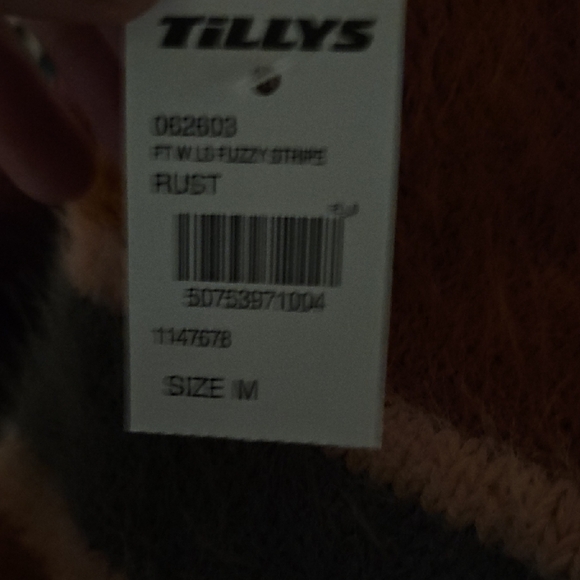 NWT Cozy Full Tilt Striped Sweater - Orange and Gray - Picture 9 of 9